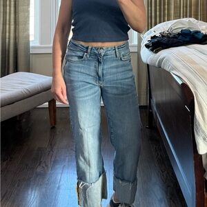 Pilcro Cuffed Mid rise Jeans
